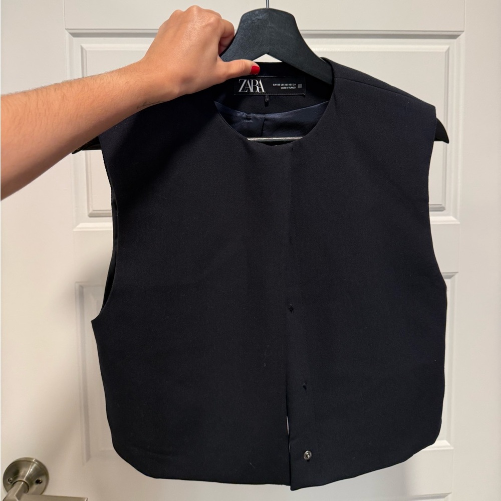 Zara Navy Blue Vest